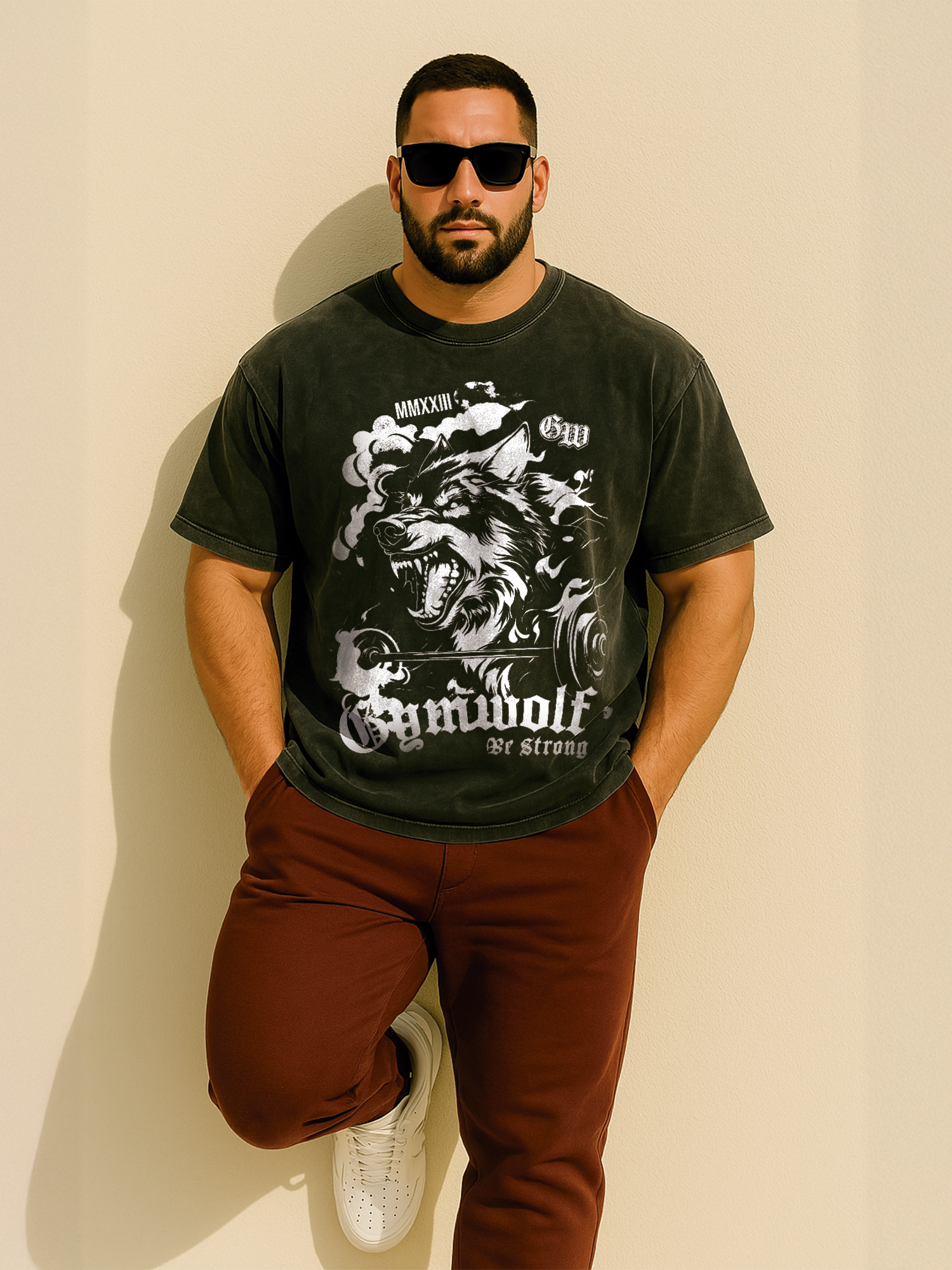 227 - WOLF RAGE PREMIUM OVERSIZE WASH TEE