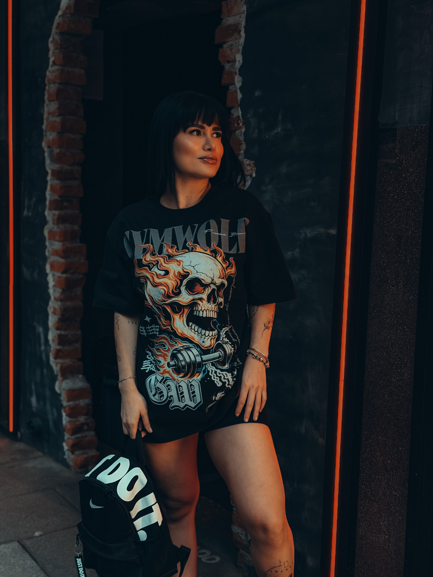248 - DEMON SKULL PREMIUM OVERSIZE T-SHIRT