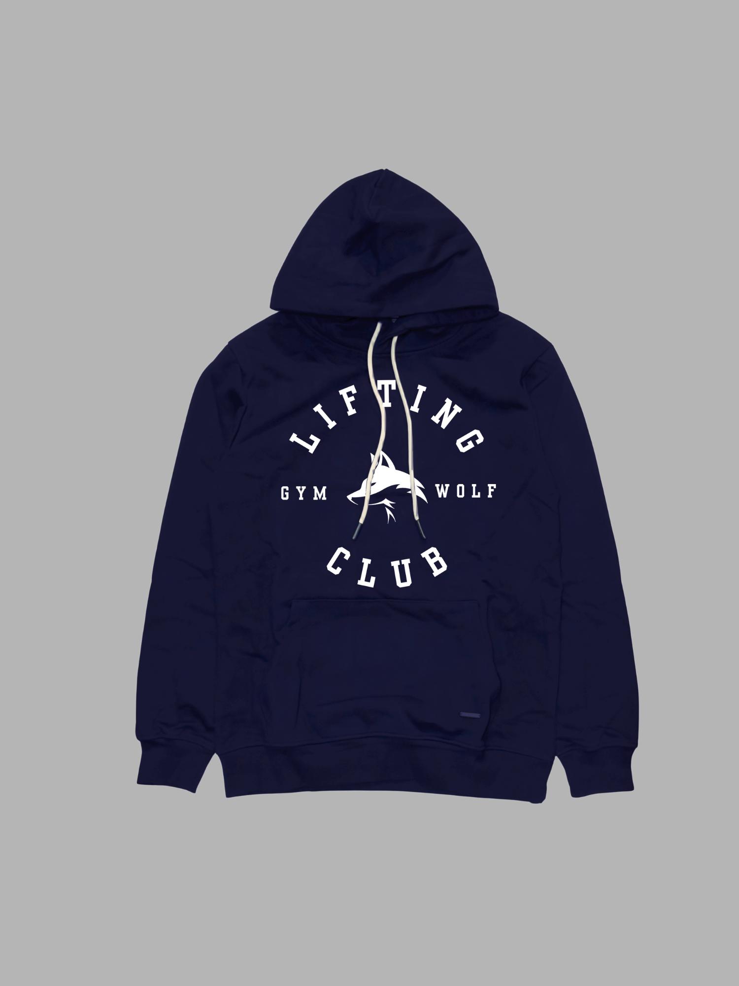 503 - "LIFTING CLUB" SLIM FIT HOODIE NAVY BLUE
